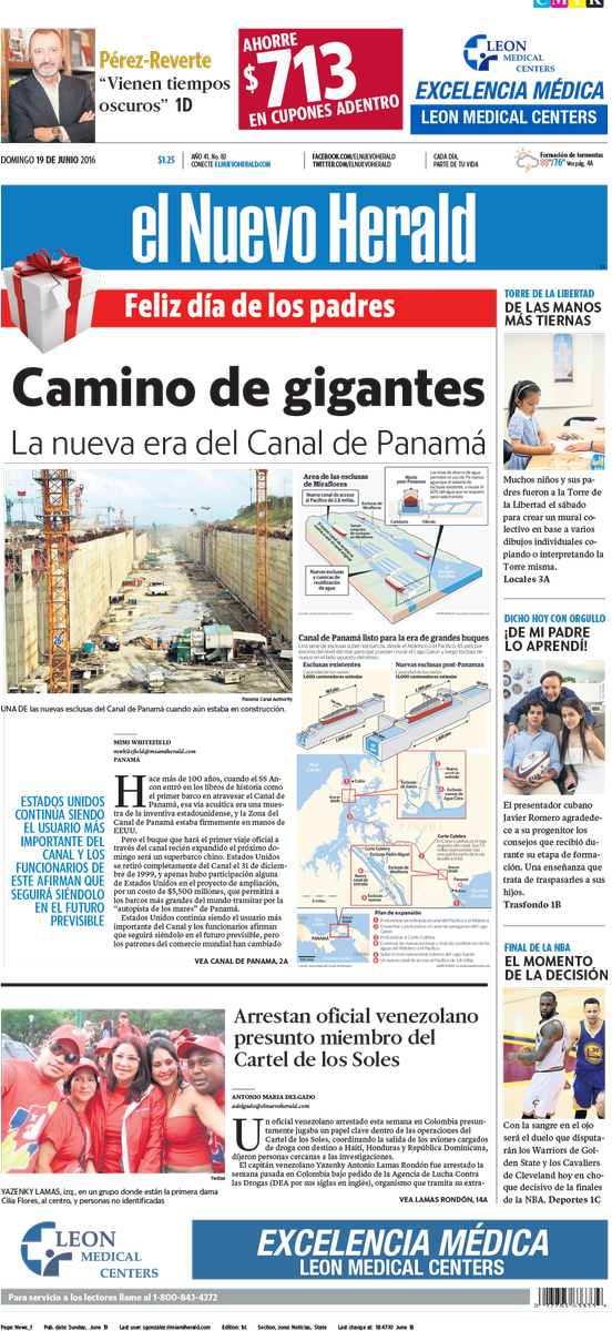 ¡buenos Días Y Feliz Día Del Padre Compartimos Nuestra - Nuevo Herald (552x1200), Png Download