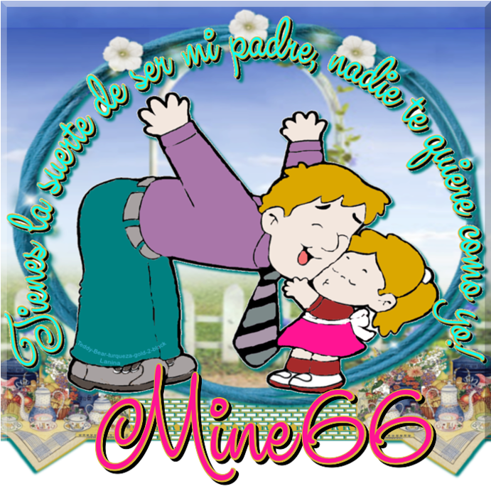 Feliz Dia Del Padre Linda Imagen - Cartoon (690x690), Png Download
