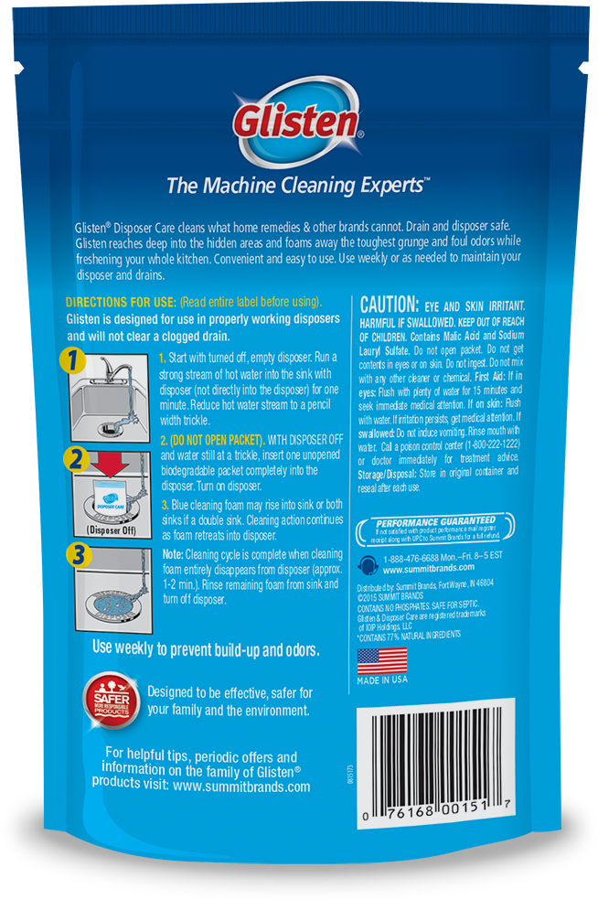 Glisten Disposer Care - Glisten Mw06t Microwave Cleaner With Foaming Power, (675x1024), Png Download