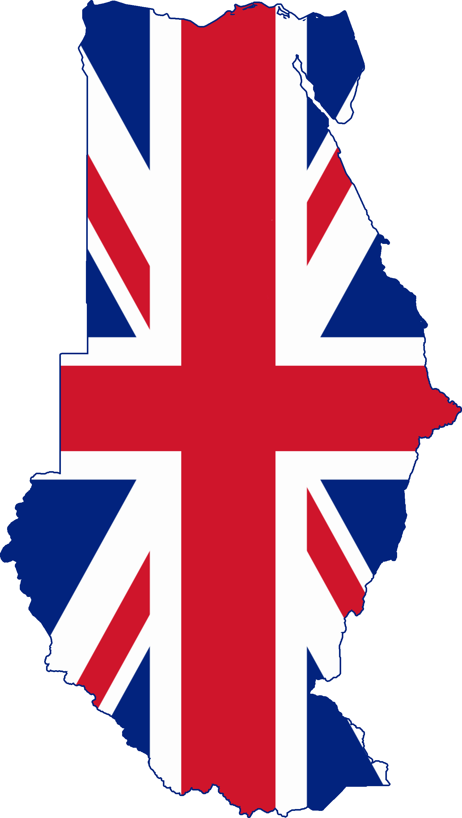 Flag Map Of Anglo Egyptian Sudan 1899 - Anglo Egyptian Sudan Flag (1495x2646), Png Download