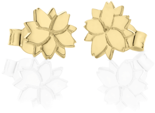 Cherry Blossom Stud Earrings - Earring (500x500), Png Download