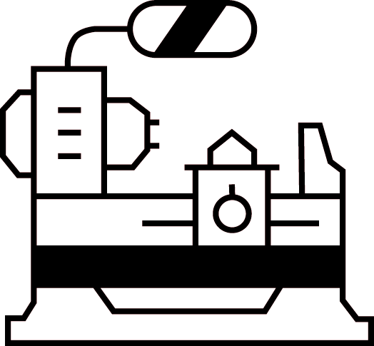 Manufacturing Icon - Lathe (524x485), Png Download