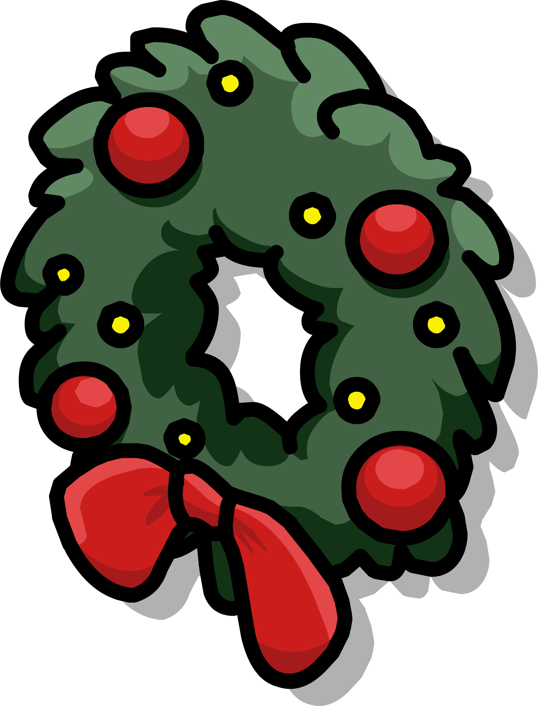 Holiday Wreath Sprite 001 (1822x2393), Png Download