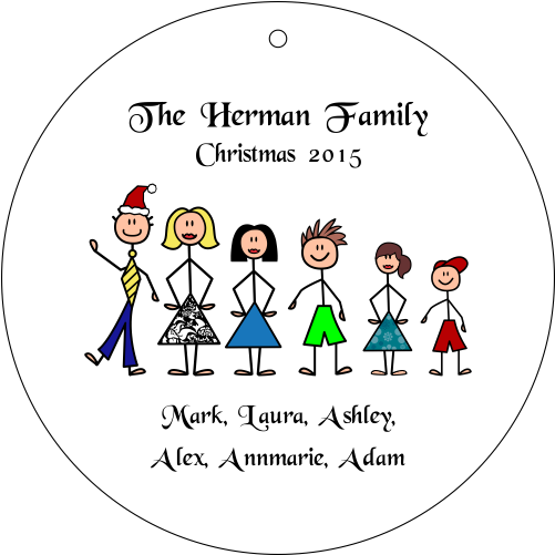 Stick Family Ornament - Little San Salvador Island (550x500), Png Download