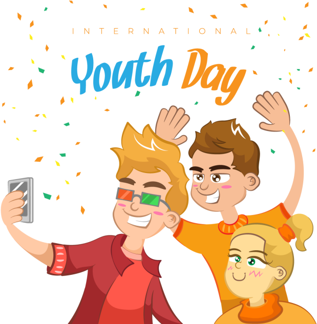 Feliz Dia Da Juventude Ao Fundo Pessoas Se Divertindo - Pessoas Divertindo Png (640x640), Png Download