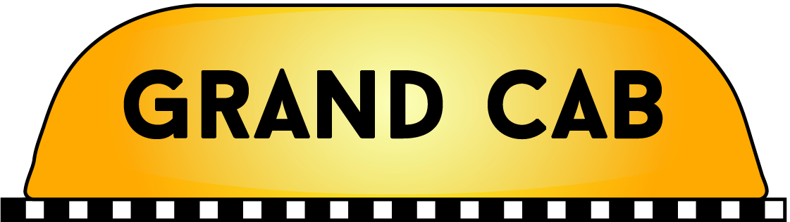 Logo Design By Evana For Grand Cab - Taxi Cab Logo (1121x316), Png Download