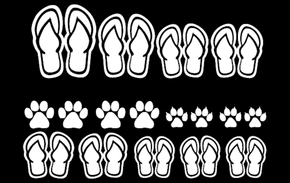 Flip Flop Family Pack $10 - Sticker (584x368), Png Download