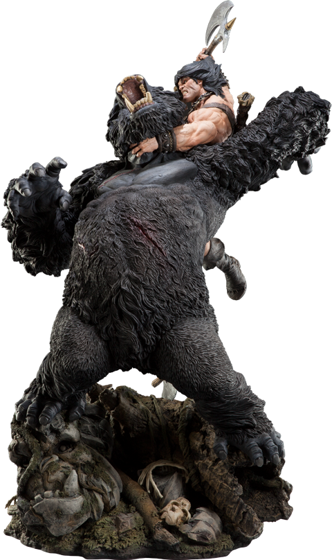 Fury Of The Beast - Conan: The Fury Of The Beast Diorama (480x808), Png Download