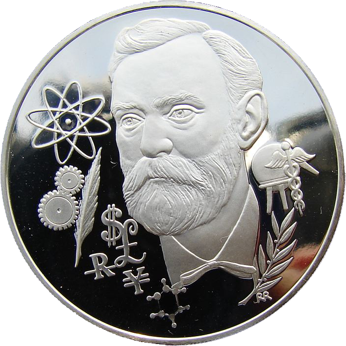 Medal Commemorating The 1975 Nobel Ceremony - Alfred Nobel (706x706), Png Download