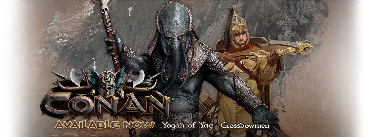 Howard's Conan Series Of Books Had A Very Wide Cast - Asmodee Conan Crossbowmen Expansion Board Game (1180x438), Png Download