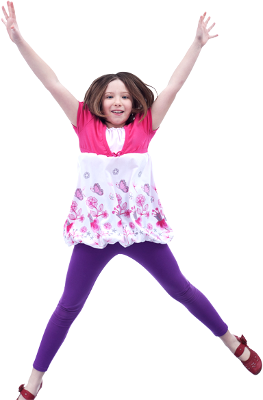 Girl Jump Png (384x584), Png Download