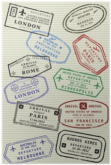 Passport Page With Travel Stamps - Travel Visa (400x400), Png Download
