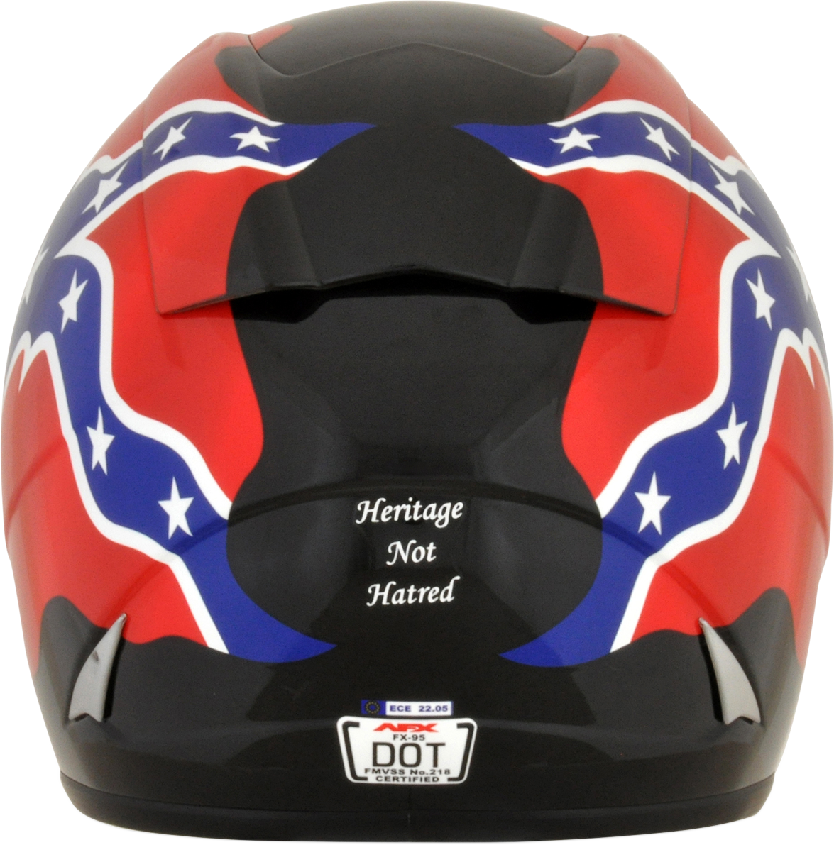 Afx Red Unisex Rebel Flag Motorcycle Full Face Riding - Motorcycle Helmet (1175x1191), Png Download