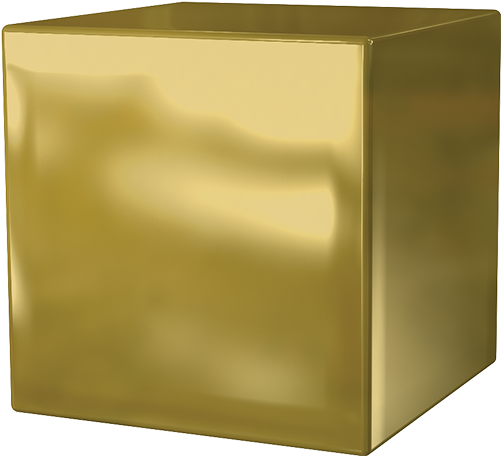 Stainless Steel Gold Mirror - Gold Mirror Stainless Steel (500x500), Png Download