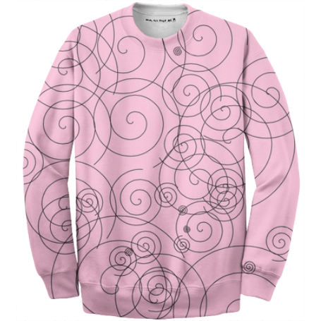 Pink Swirls Sweater $68 - Cardigan (455x455), Png Download