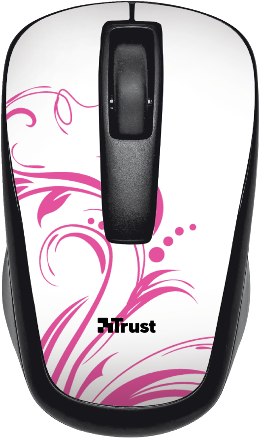 Qvy Wireless Micro Mouse - Qvy Wireless Micro Mouse - Pink Swirls (779x1000), Png Download