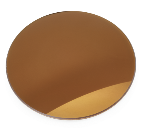 Coppertone Brown Gold Mirror - Circle (500x500), Png Download