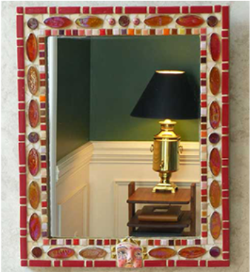 Red Mirror With Face - Picture Frame (500x383), Png Download