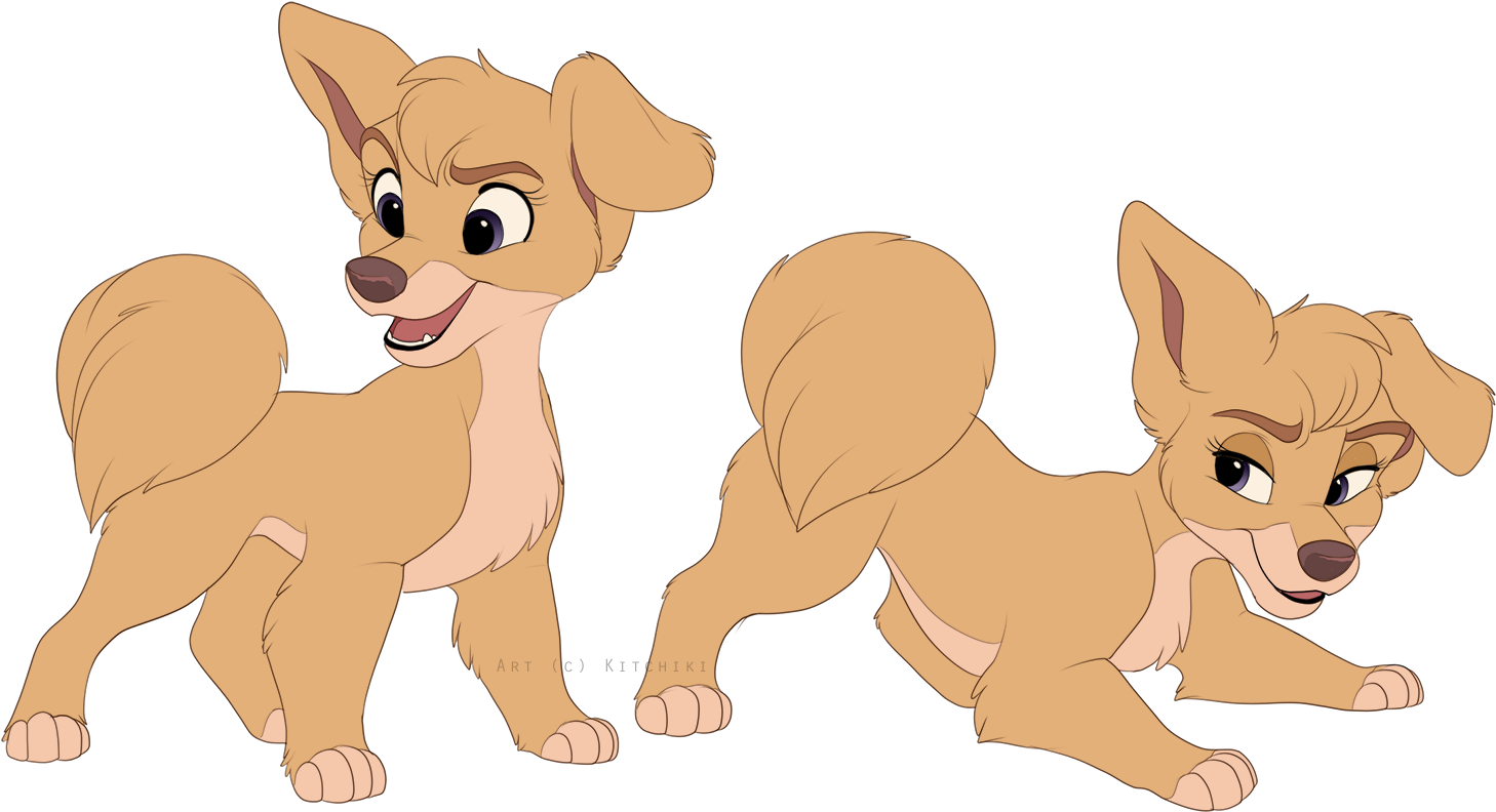 Lady And The Tramp Ii Wallpaper Entitled Image - Angel From Lady And The Tramp Fan Art (1588x863), Png Download