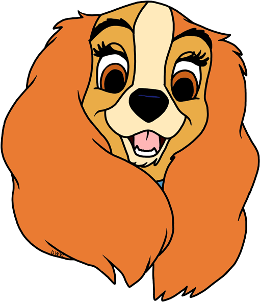 Lady And The Tramp Clip Art - Cartoon Lady And The Tramp (525x600), Png Download