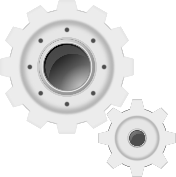 White Clip Art At Clker Com Vector - Mickey Mouse Clubhouse Gears Template (594x597), Png Download