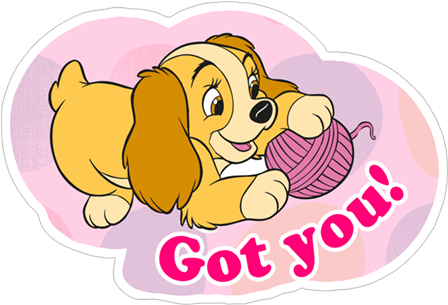 Viber Sticker « Lady And The Tramp» - Lady And The Tramp (490x317), Png Download
