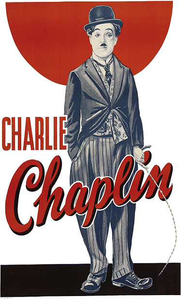 Vinilo Decorativo Poster Charlie Chaplin - Charlie Chaplin Poster (374x616), Png Download