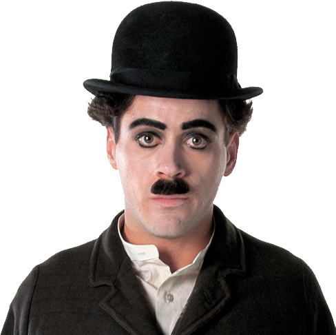 Download - Robert Downey Jr Charlie Chaplin (488x486), Png Download