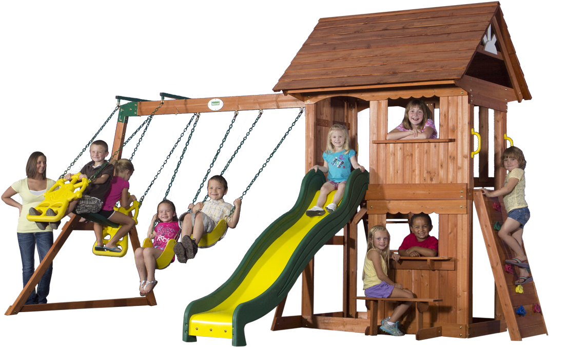Alpine-1200x680 - Wood Swing Set With Slide And Glider (1200x680), Png Download