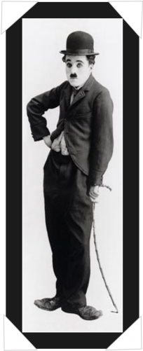 #613 - Charlie Chaplin Leaning On Cane (500x500), Png Download