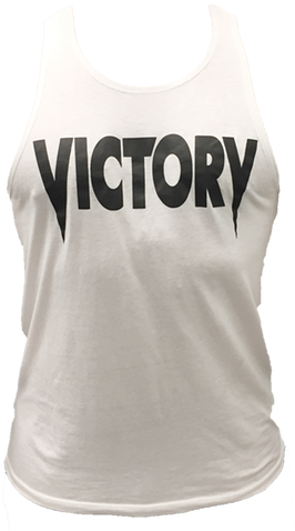 White Tank Top With Black Victory Logo - Active Tank (498x498), Png Download