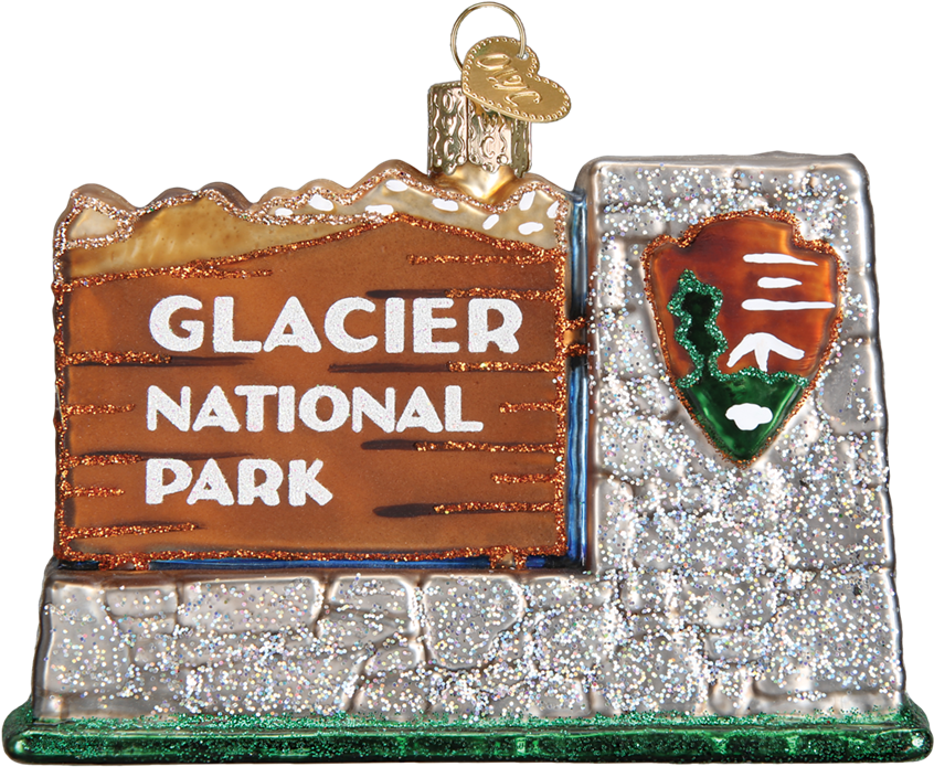 Glacier National Park Christmas Ornament (875x1167), Png Download