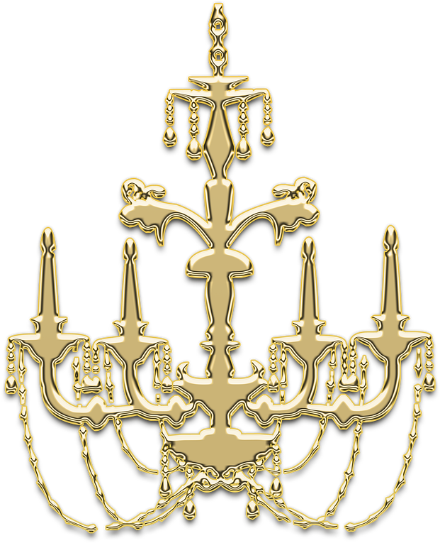 Decal Guru Baroque Chandelier Wall Decal, Purple (1280x1280), Png Download
