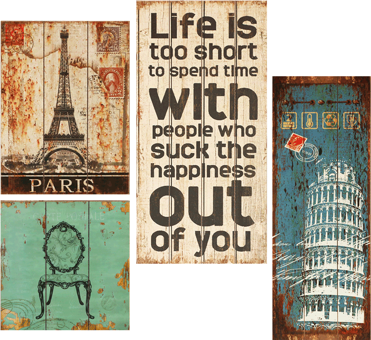 American Vintage Wood Board Painting Bar Ornament Clothing - Women Rhinestones Decorated Pu Leather Small Crossbody (800x800), Png Download
