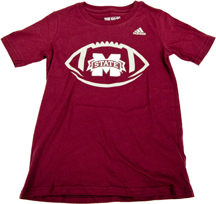 Adidas Kids Pigskin Banner M Football Outline Short - Mississippi State (800x800), Png Download