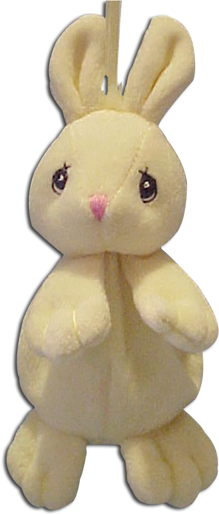 Precious Moments Tender Tail Mini Plush Ornament Yellow - Stuffed Toy (500x1013), Png Download