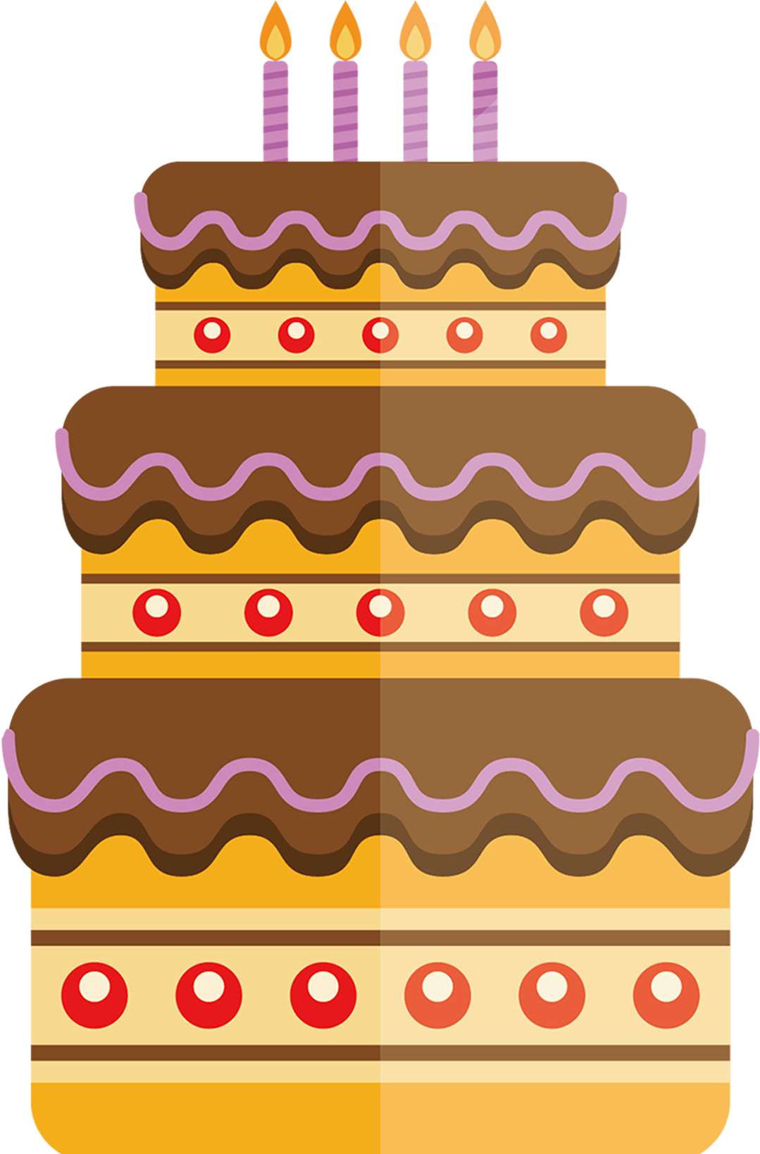 This Graphics Is Hand Painted Cartoon Flat Cake Decoration - Birthday (1699x2097), Png Download