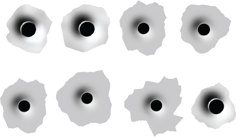 Bullet Shot Hole Png Image - Bullet Hole Gif Transparent (750x436), Png Download