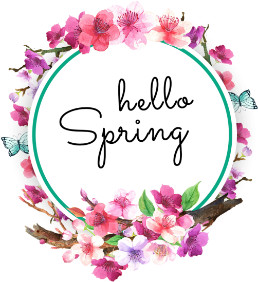 Watercolor Spring Flowers Wreaths, Watercolor, Flowers, - Watercolor Flowers Clipart (640x640), Png Download