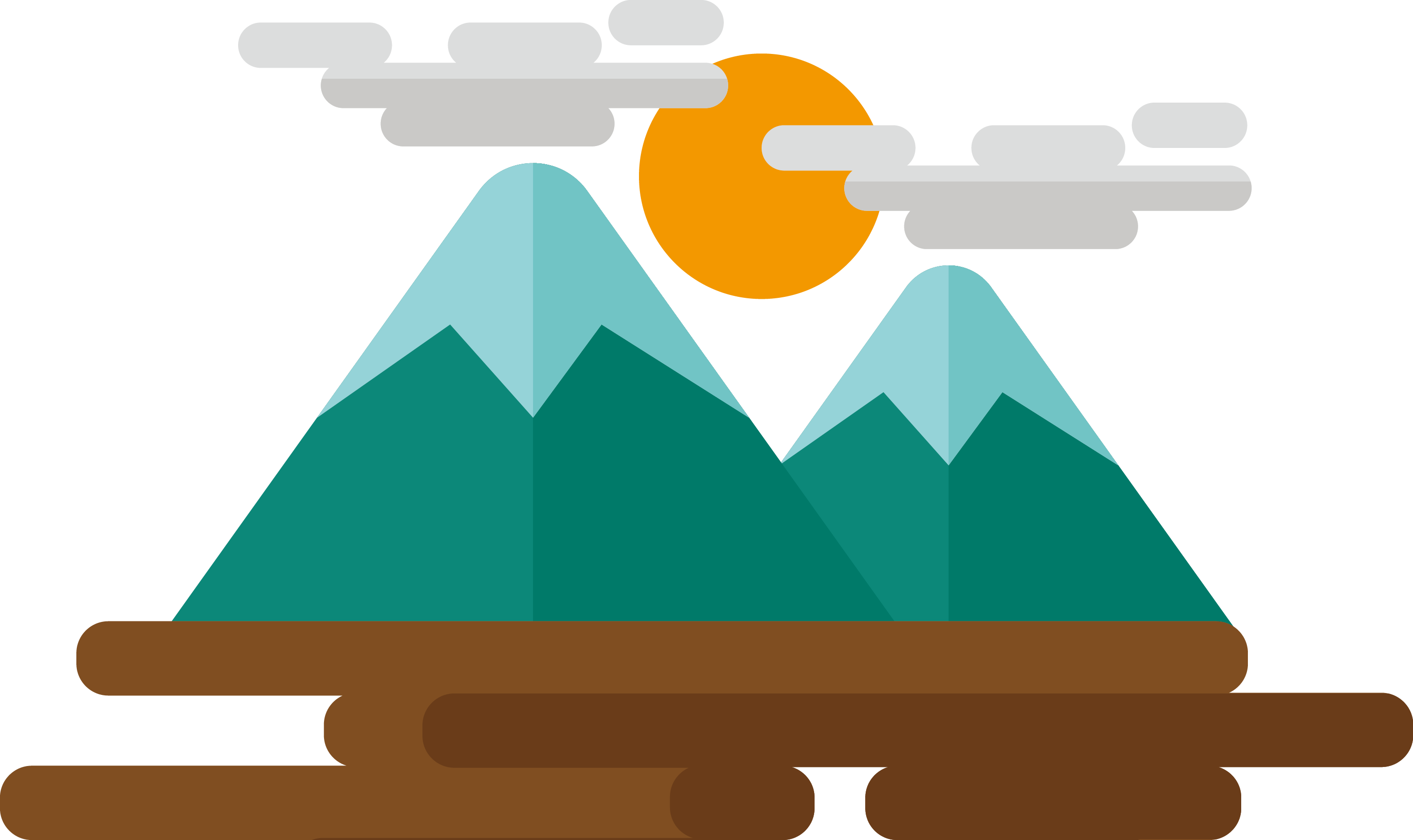 Clip Art Black And White Library Mountain Png For Free - Mountain Cartoon Transparent (2961x1760), Png Download