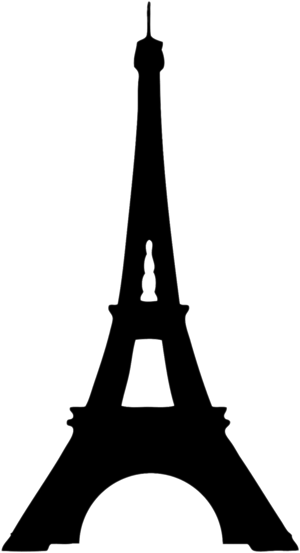 Download - Eiffel Tower Silhouette (1600x1920), Png Download