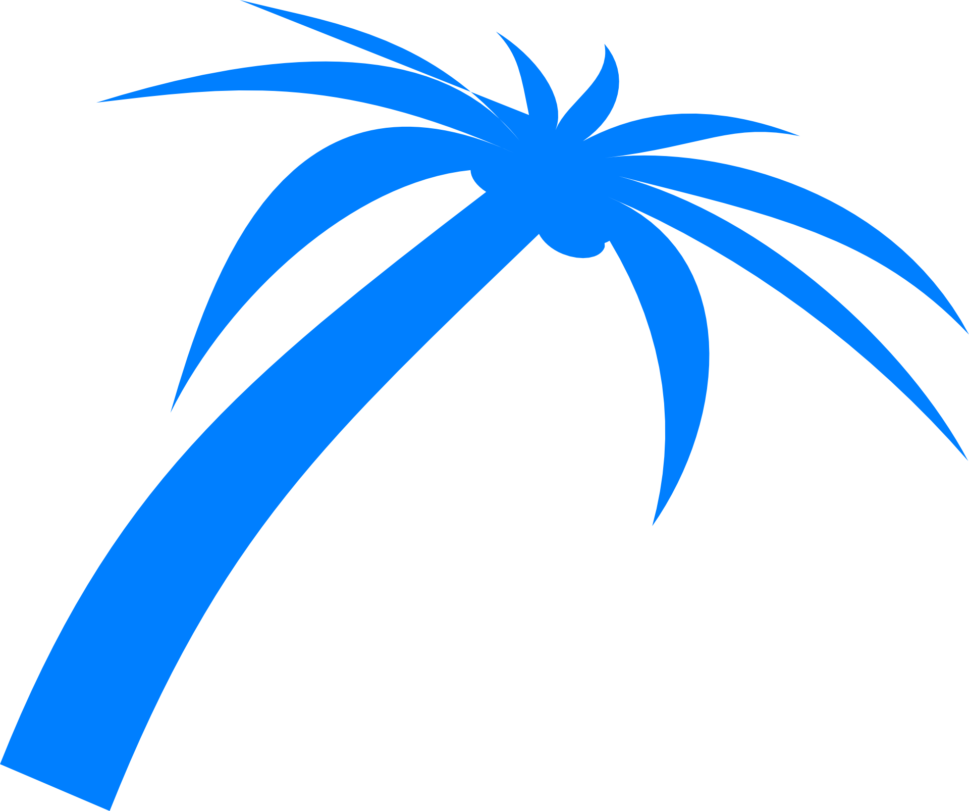 Blue Palm Tree Svg Clip Arts 600 X 502 Px (600x502), Png Download
