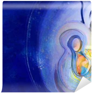 Christmas Religious Nativity Scene, Holy Family Abstract - The Starry Night (400x400), Png Download
