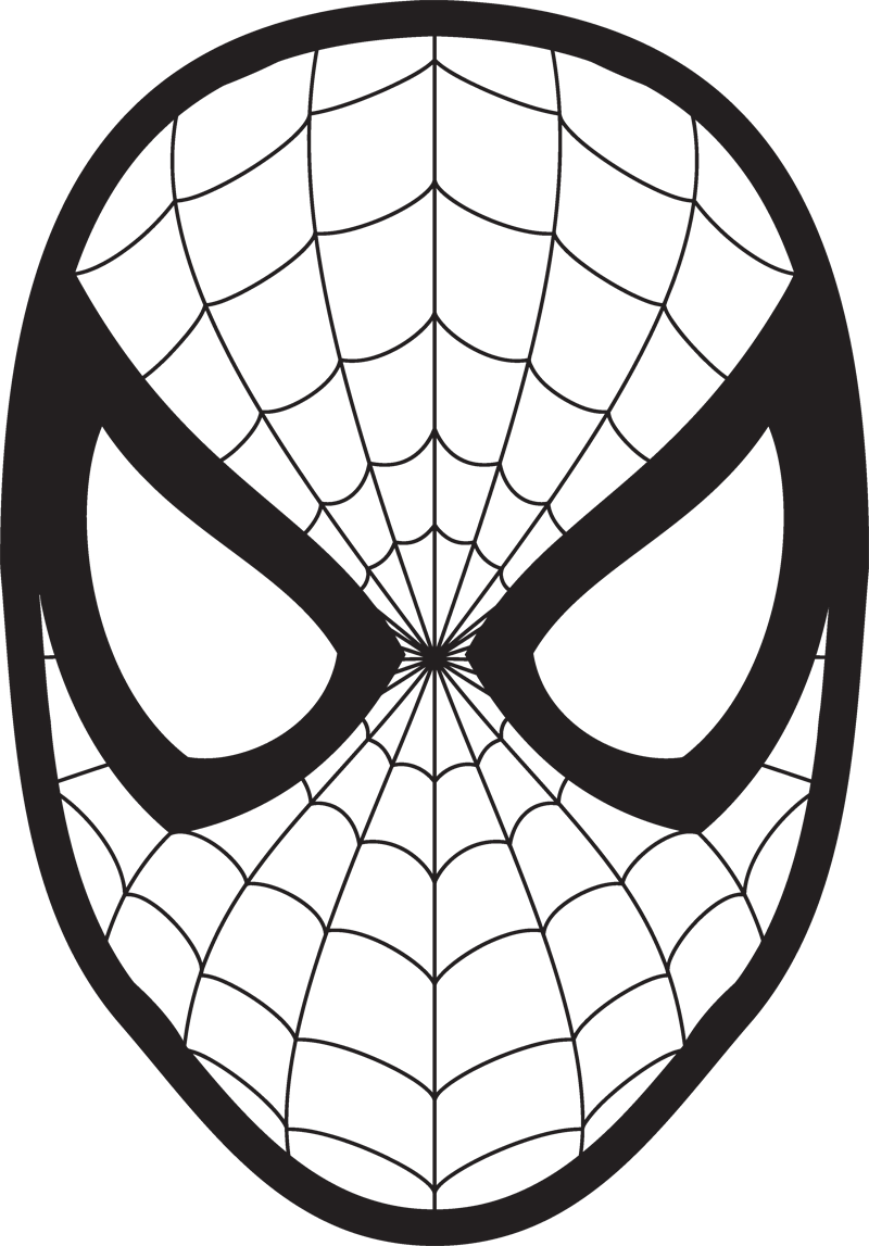 Banner Library Download Desserts Clipart Face - Cara De Spiderman Para Colorear (800x1147), Png Download