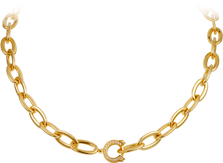 Cde Cartier Necklace Png - Gold Chain Necklace Png (1000x1000), Png Download