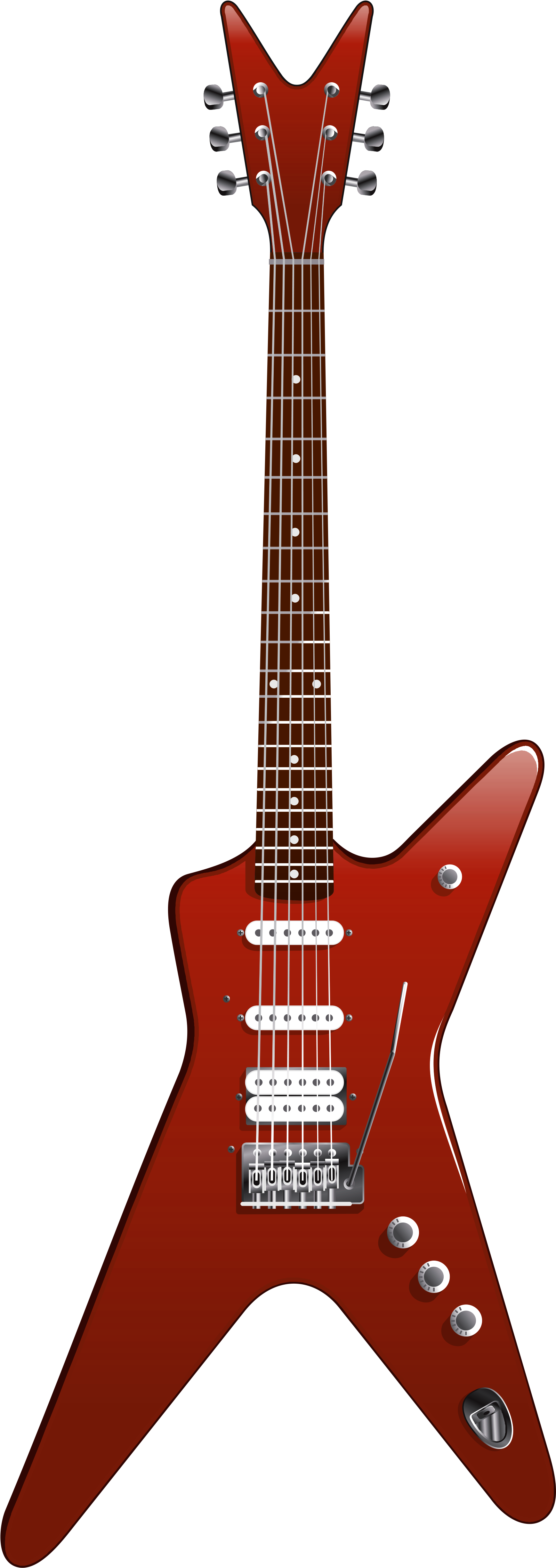 Transparent Modern Red Guitar Png Clipart - Red Guitar Png (248x600), Png Download