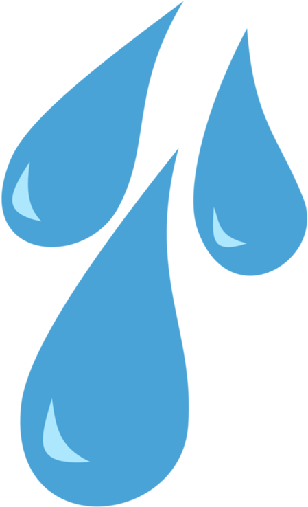 Rain Cloud Shape With A Few Raindrops Icon - Cartoon Water Drops Png (400x617), Png Download