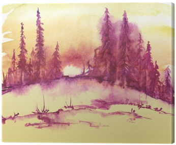 Watercolor Landscape, Picture - Watercolor Painting (400x400), Png Download