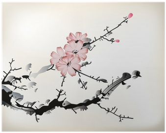 Cherry Blossoms Paint Hd (400x400), Png Download