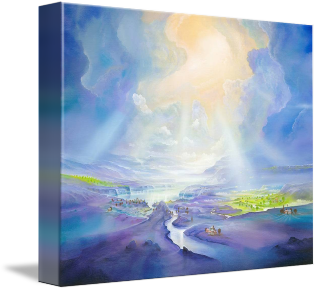 "beams Of Sourcery" By Silvian Sternhagel - Gallery-wrapped Canvas Art Print 14 X 11 Entitled Beams (650x593), Png Download